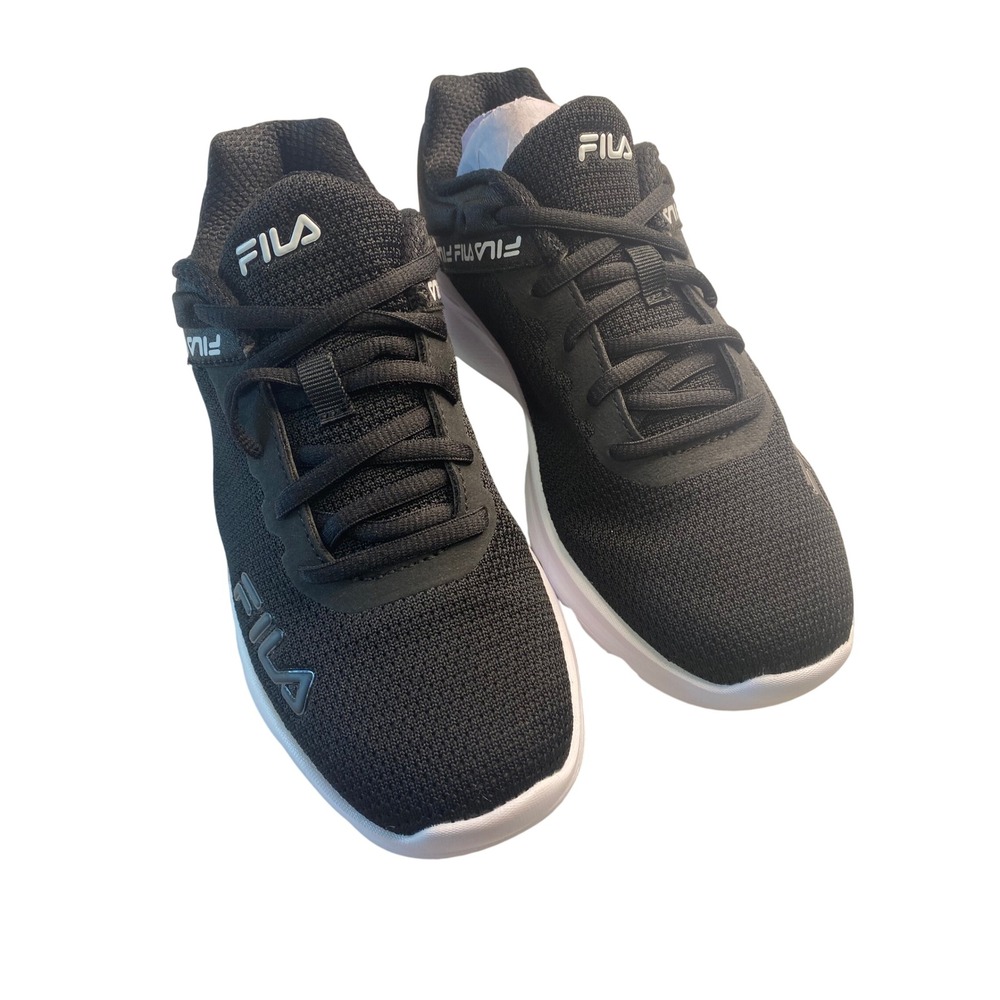 Fila Lightspin Womens Running Shoes Black White 5RM02180-013 Size 8